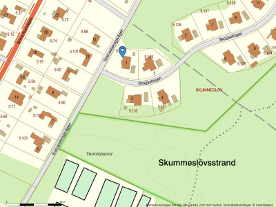 Fastighetskarta Skogsslingan 1