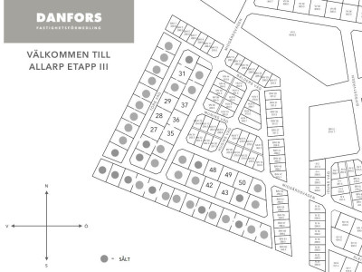 Lediga tomter Allarp etapp III Allarp,  tomter för villor och parhus
