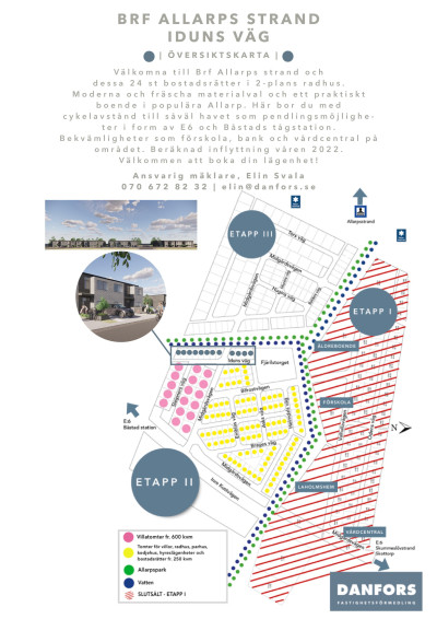Översikt Brf Allarps strand, Iduns väg
