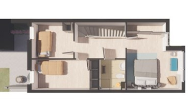 Planritning ovanvåning Tors väg 3A