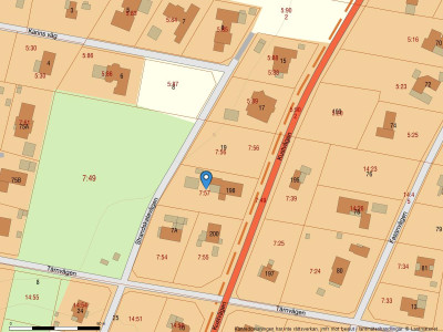 Fastighetskarta Kustvägen 198