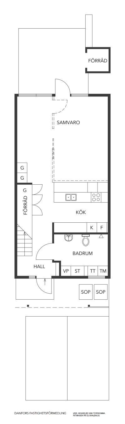 Planskiss plan 1 Tors väg 77B
