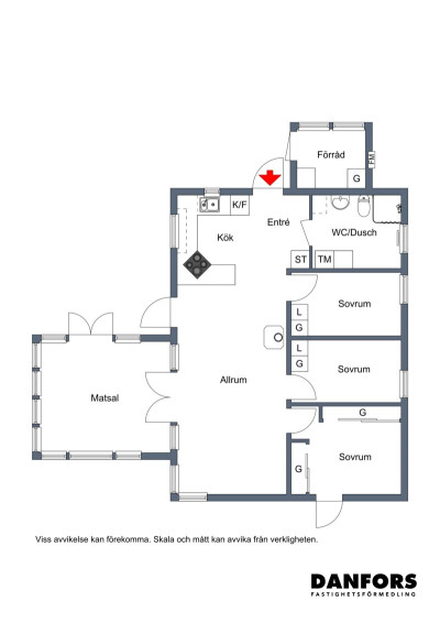 Planritning Planritning Lindvägen 18B