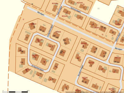 Fastighetskarta Smultronvägen 2A-B m.fl.
