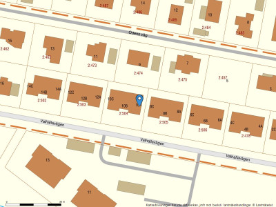 Fastighetskarta Valhallavägen 10A