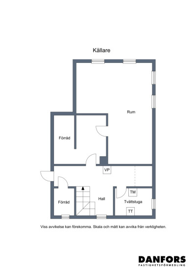 Planritning Källare Markarydsvägen 38
