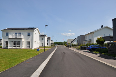 Gatubild Allarp,  tomter för villor och parhus