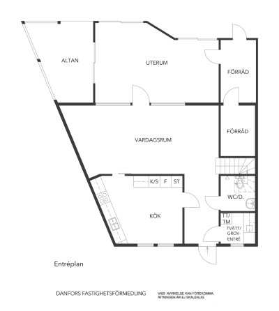 Planritning entréplan Körvelgången 21