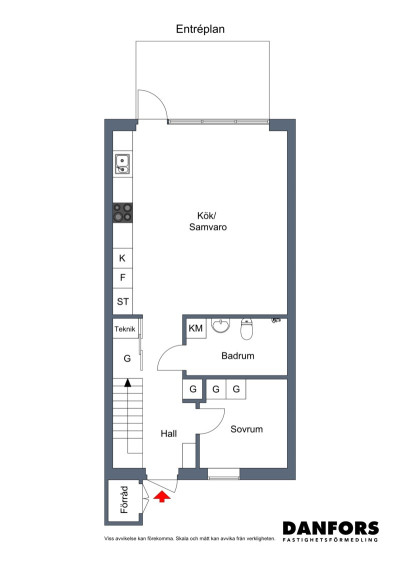 Planritning entréplan Iduns väg 6B