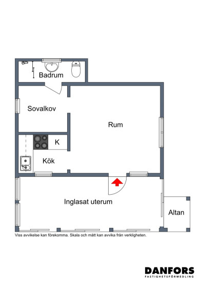 Planritning Norra Strandvägen 1 C, stuga nr.14