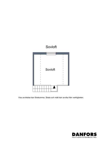 Planritning loft Stugvägen 4C