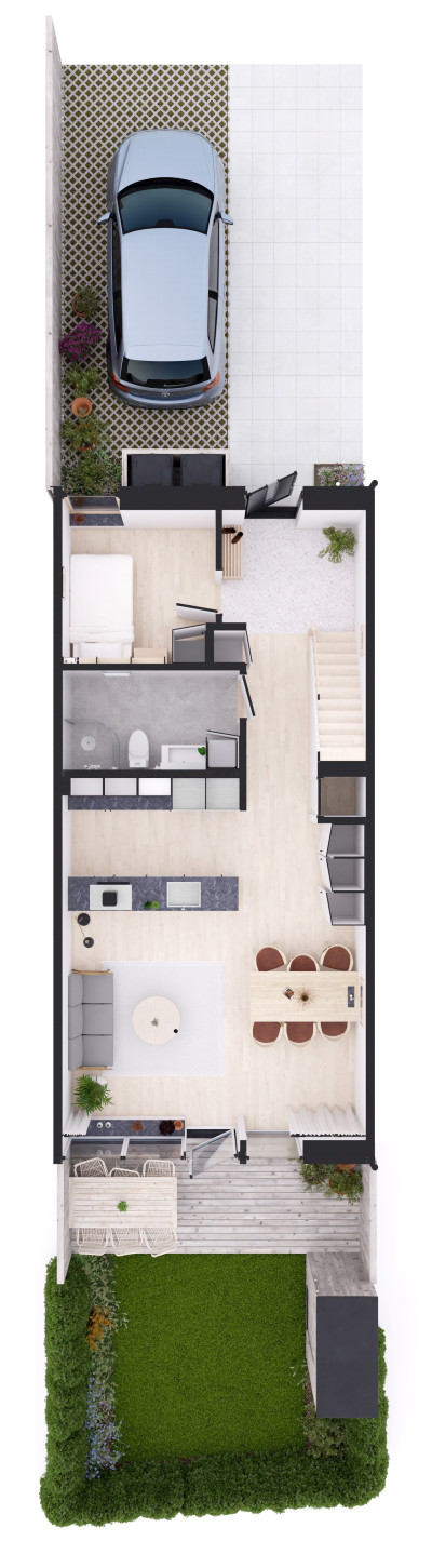 Planritning plan 1 Heimdals väg 44B