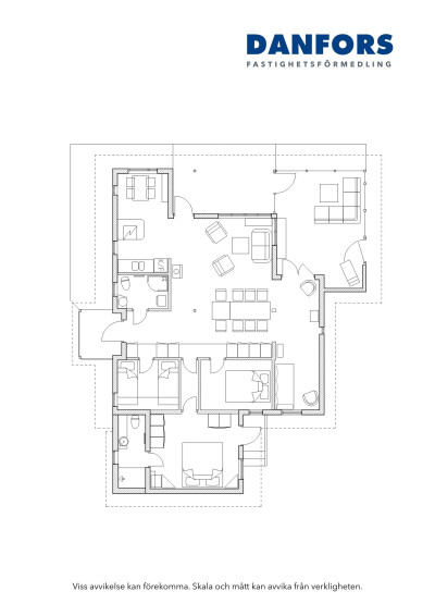 Planritning möblerad Allarpsvägen 12