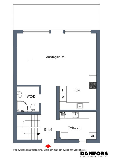 Planritning BV Valhallavägen 36B