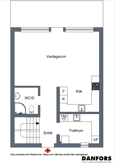 Planritning BV Valhallavägen 28B