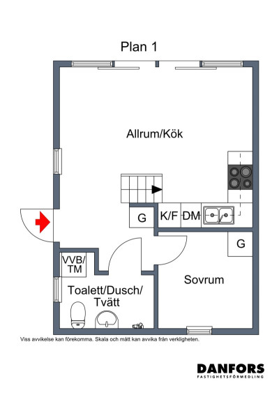 Planritning bottenplan Södra Strandvägen 32G