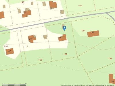 Fastighetskarta Hallandsås Börkered 314