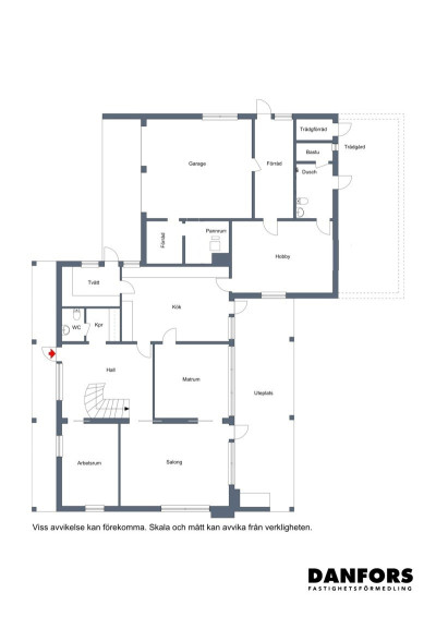 Planritning entréplan Kustvägen 113