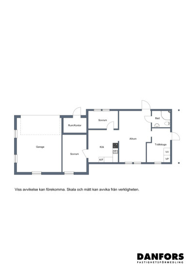 Planritning lägenhet/garage Hofmanbangs väg 2