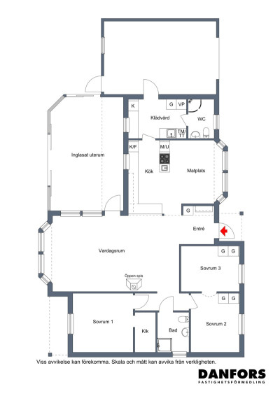Planritning Tillflyktsvägen 9