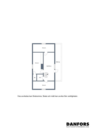 Planritning, ovanvåning Flädervägen 2