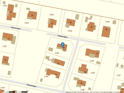 Fastighetskarta Fäladsvägen 26