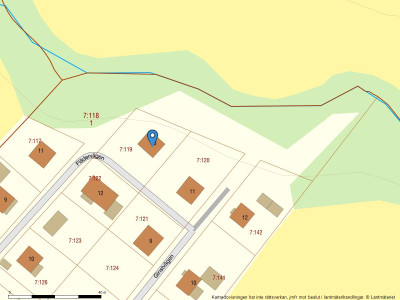 Fastighetskarta Flädervägen 13