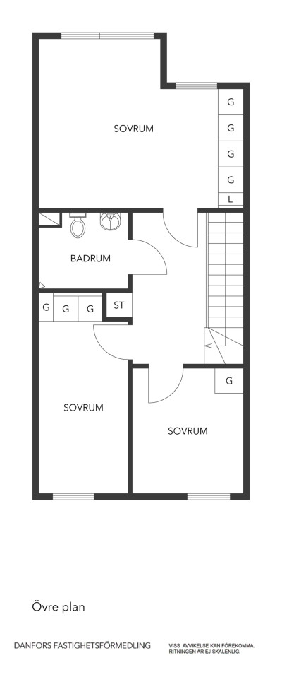 Planritning övre plan Brf Allarps strand, Iduns väg