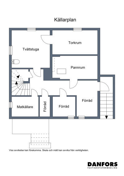 Planritning, källare Flädervägen 13