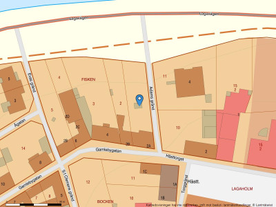 Fastighetskarta Gamlebygatan 2A