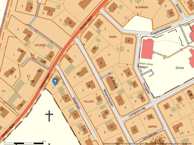 Fastighetskarta Danska vägen 17