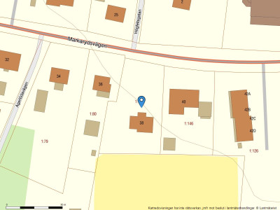 Fastighetskarta Markarydsvägen 38