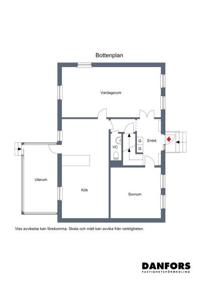 Planritning entréplan Ryssgatan 15