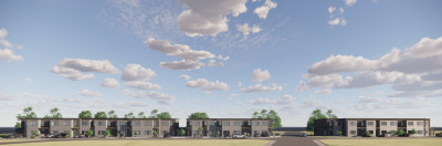 Exteriör Brf Allarps strand, Iduns väg