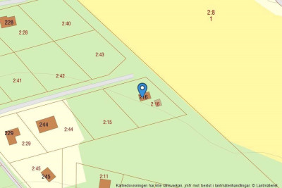 Lågupplöst Fastighetskarta Hällede by 216