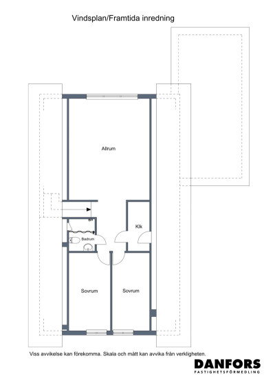 Planritning, ovanvåning Braxengränd 4