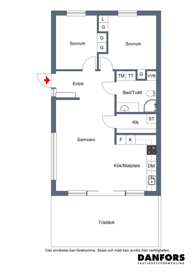 Planritning Valhallavägen 2C