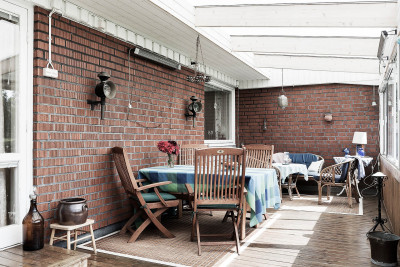 Inglasade uterummet Kristianstadsvägen 20