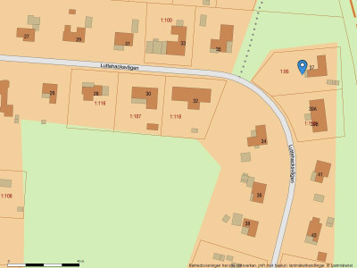 Fastighetskarta Luttehacksvägen 37