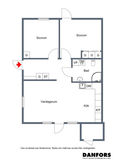 Planritning Astervägen 3B