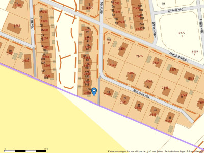 Fastighetskarta Sleipners väg 16B