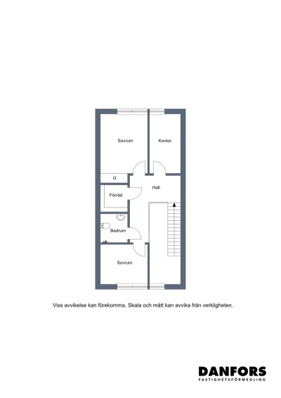 Planritning ovanvåning Heimdals väg 46B