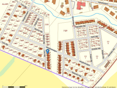 Fastighetskarta Tors väg 3A