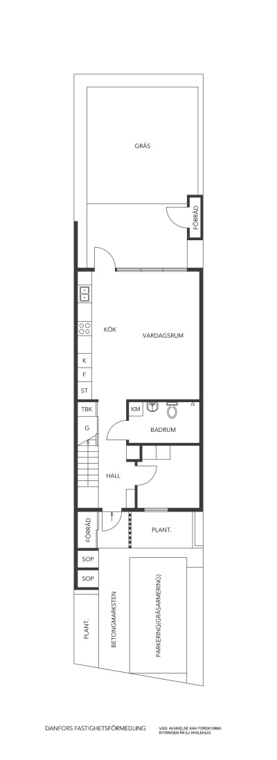 Planritning Entréplan Iduns väg 10B