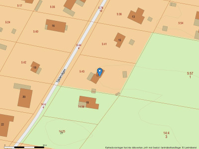 Fastighetskarta Tjädervägen 17