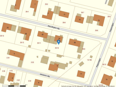 Fastighetskarta Elsa Birgers väg 24