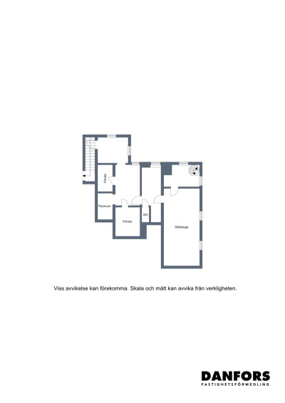 Planritning, källare Flädervägen 2