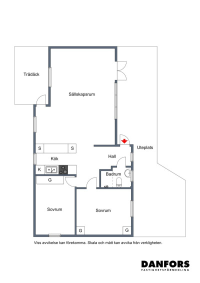 Planritning Birgittavägen 4B