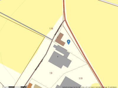 Fastighetskarta Bäckagårdsvägen 1