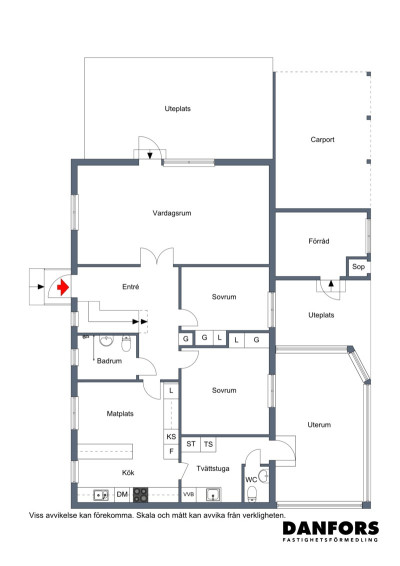 Planritning, entréplan Braxengränd 4